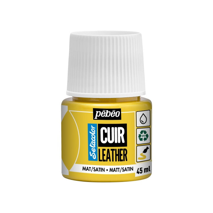 Boja za kožu Pebeo Setacolor matt/satin 45 ml – živa žuta