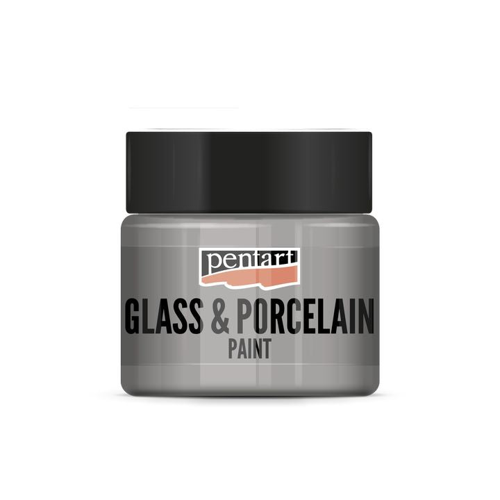 Boja za staklo i porculan PENTART - 30 ml – 21349 - srebrna