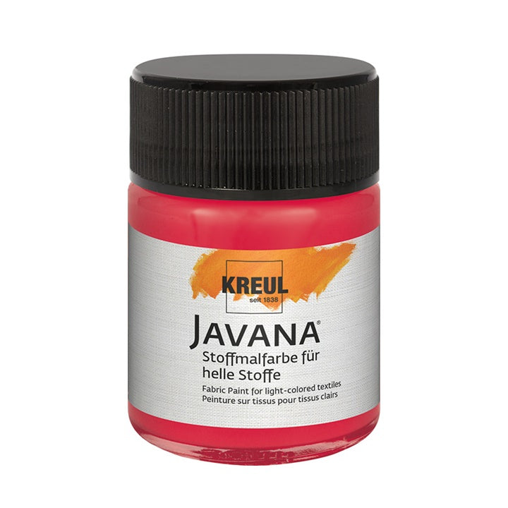 Boja za svijetli tekstil JAVANA 50 ml – karminsko crvena