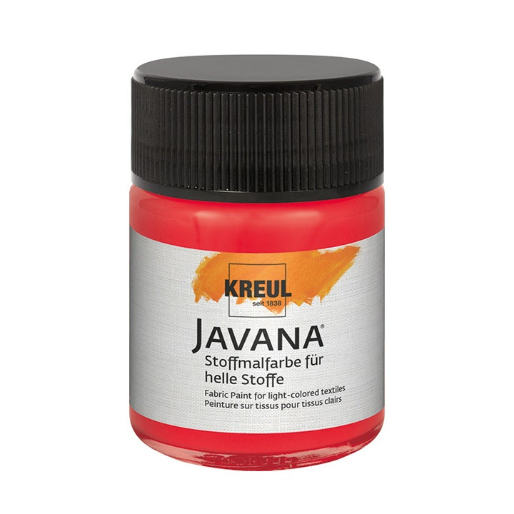 Boja za svijetli tekstil JAVANA 50 ml – svjetlocrvena