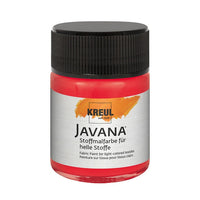 Boja za svijetli tekstil JAVANA 50 ml – svjetlocrvena