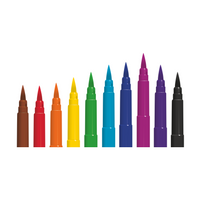 Flomasteri Colorino Brush s dugim kistastim vrhom – 10 boja