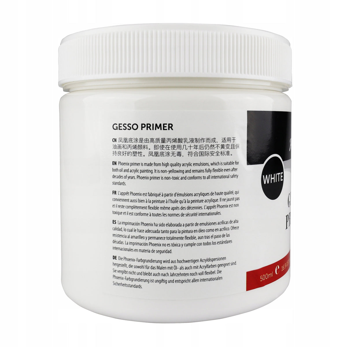 Gesso primer Phoenix – bijeli, 500 ml