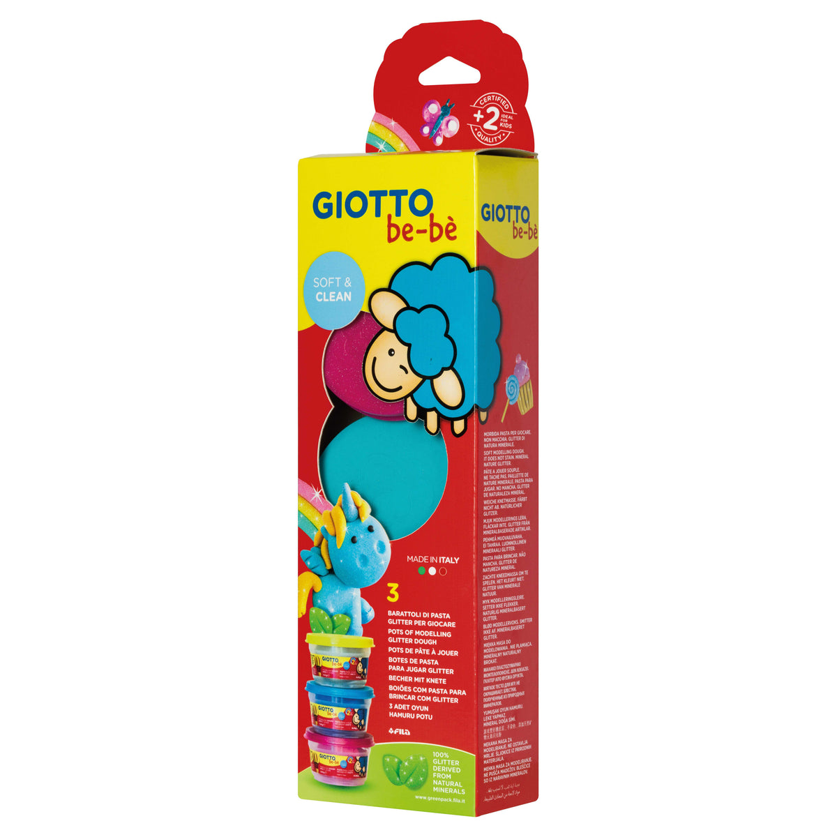 GIOTTO BE-BE meka masa za modeliranje sa šljokicama 3 x 100 g