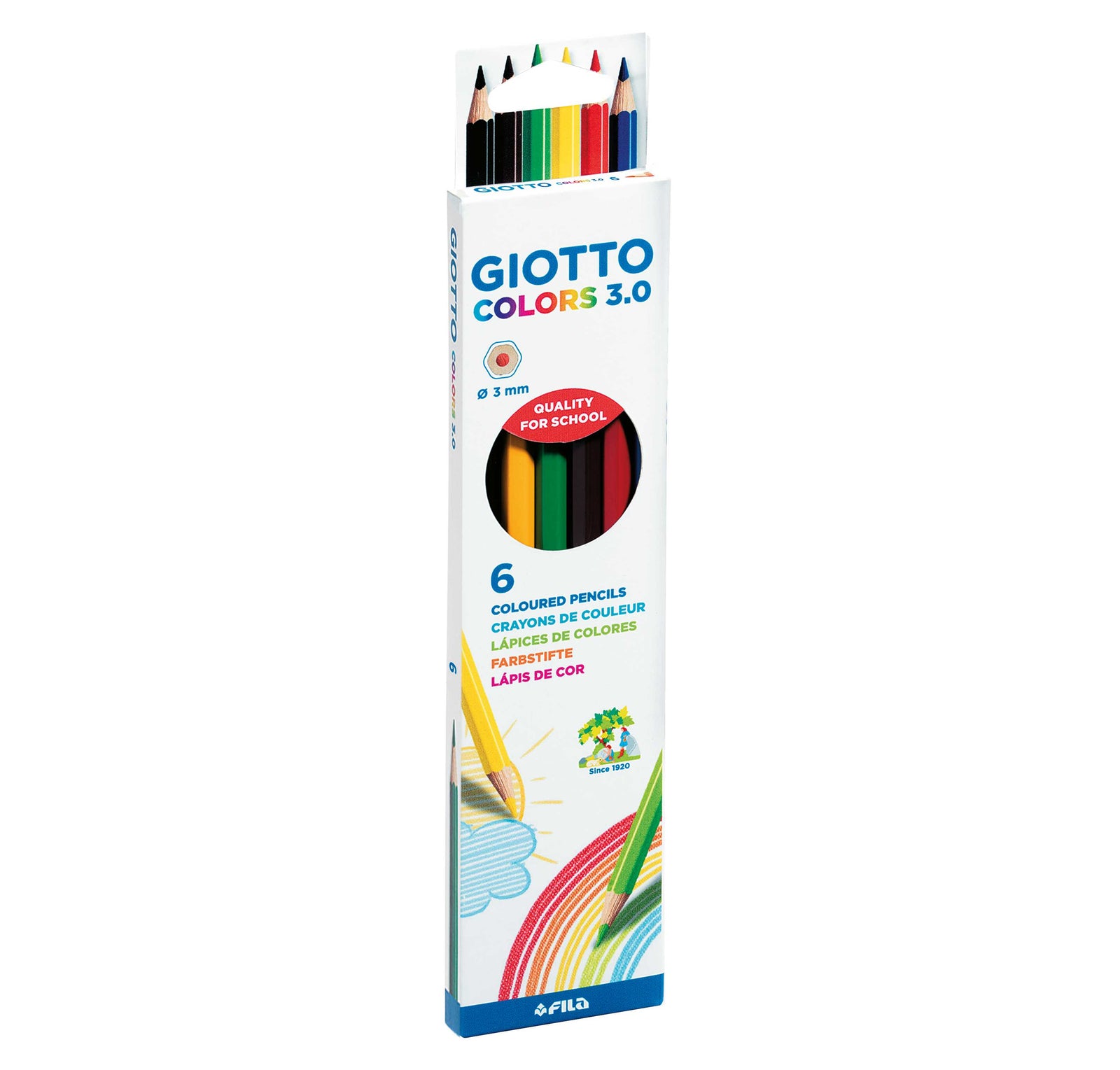 GIOTTO Colors 3.0 šesterokutne drvene bojice – 6 kom