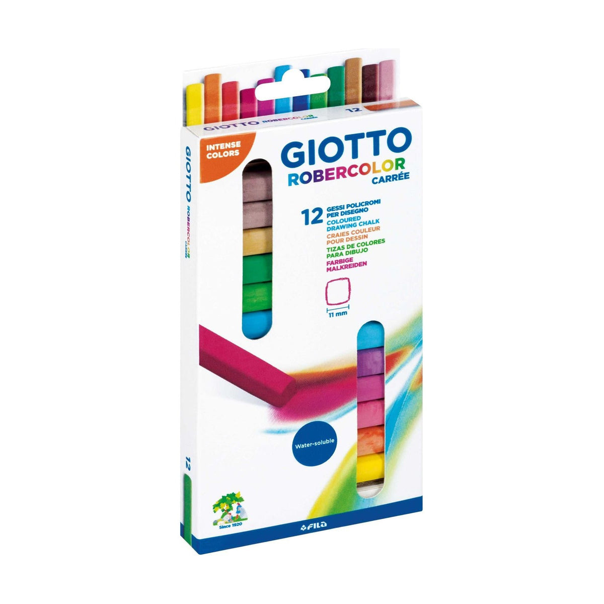 GIOTTO Robercolor Carré bezprašne krede četvrtaste u boji 12 kom