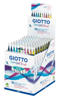 Flomasteri s kistom GIOTTO Turbo Soft Brush - 10 kom