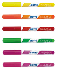 Flomasteri s kistom GIOTTO Turbo Soft Brush Fluo 6 kom