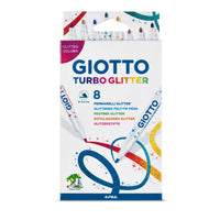 Glitter flomasteri GIOTTO Turbo Glitter 8 kom - 2,8 mm