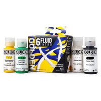 GOLDEN Fluid set akrilnih boja Intro 6 x 30 ml
