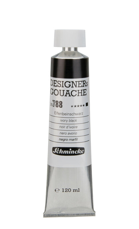 Gvaš boja Schmincke Designers Gouache 120 ml – 788 Slonova kost crna