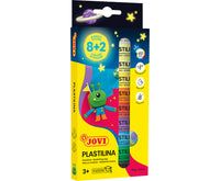 JOVI Glow prirodni plastelin 10 x 15 g – 8 boja + 2 koje svijetle u mraku