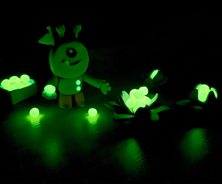 JOVI Glow prirodni plastelin 10 x 15 g – 8 boja + 2 koje svijetle u mraku