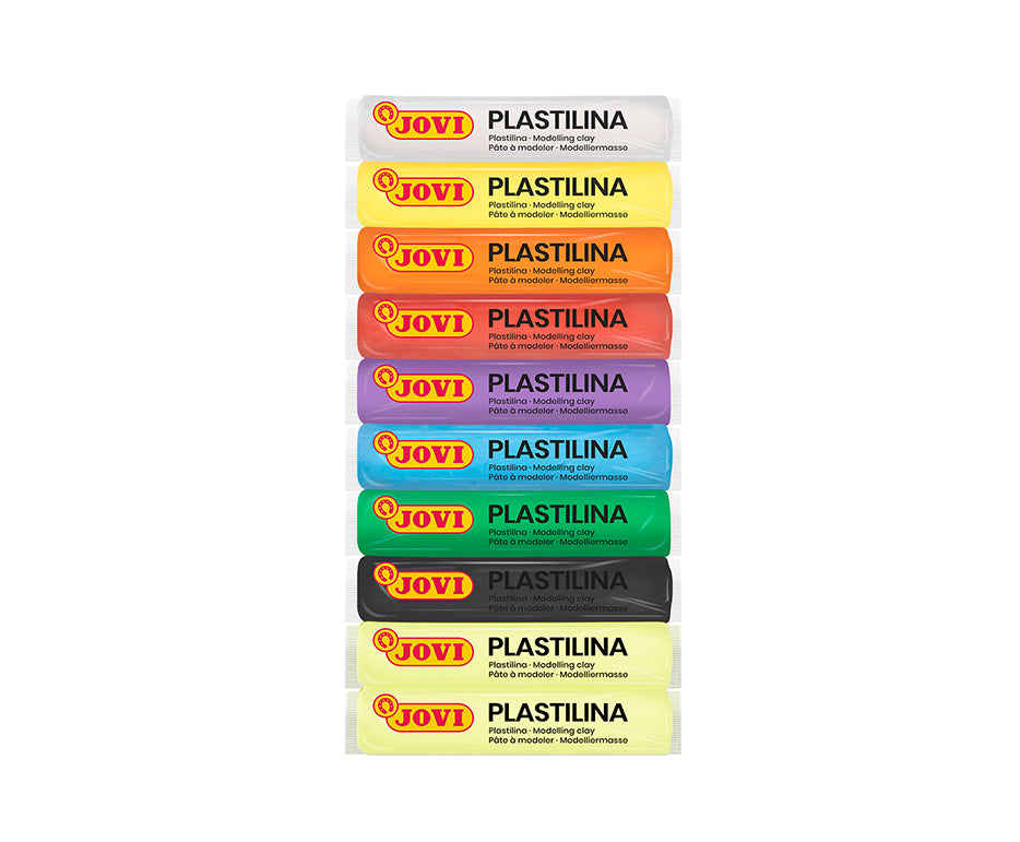 JOVI Glow prirodni plastelin 10 x 15 g – 8 boja + 2 koje svijetle u mraku