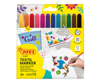 JOVI Jovidecor Textil markeri za tekstil s kist vrhom 12 kom
