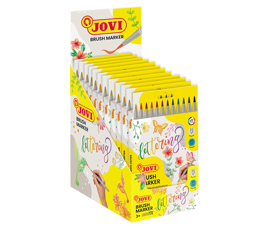 JOVI Lettering akvarelni flomasteri s kistastim vrhom 12 kom