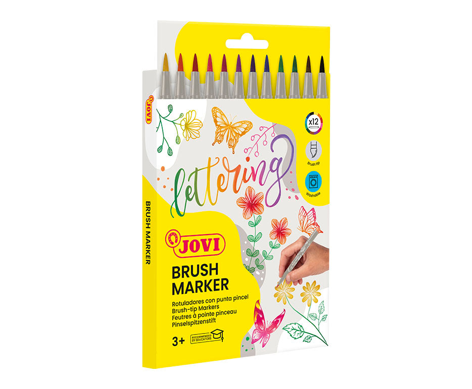 JOVI Lettering akvarelni flomasteri s kistastim vrhom 12 kom