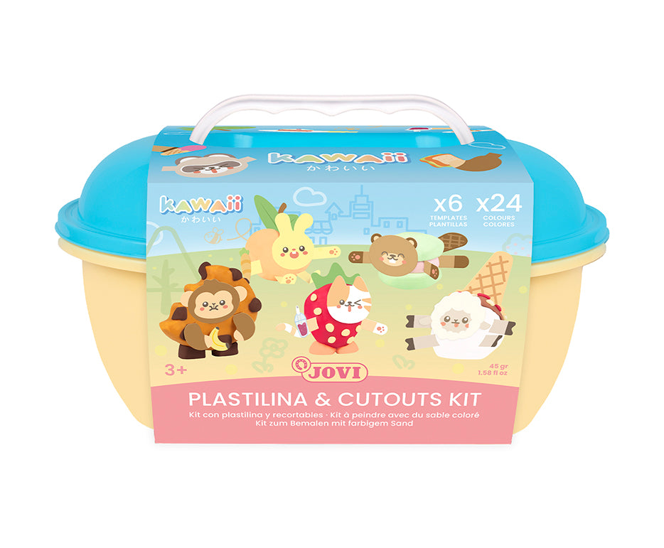 JOVI Play&Fun Kawaii prirodni plastelin u koferu – set s priborom