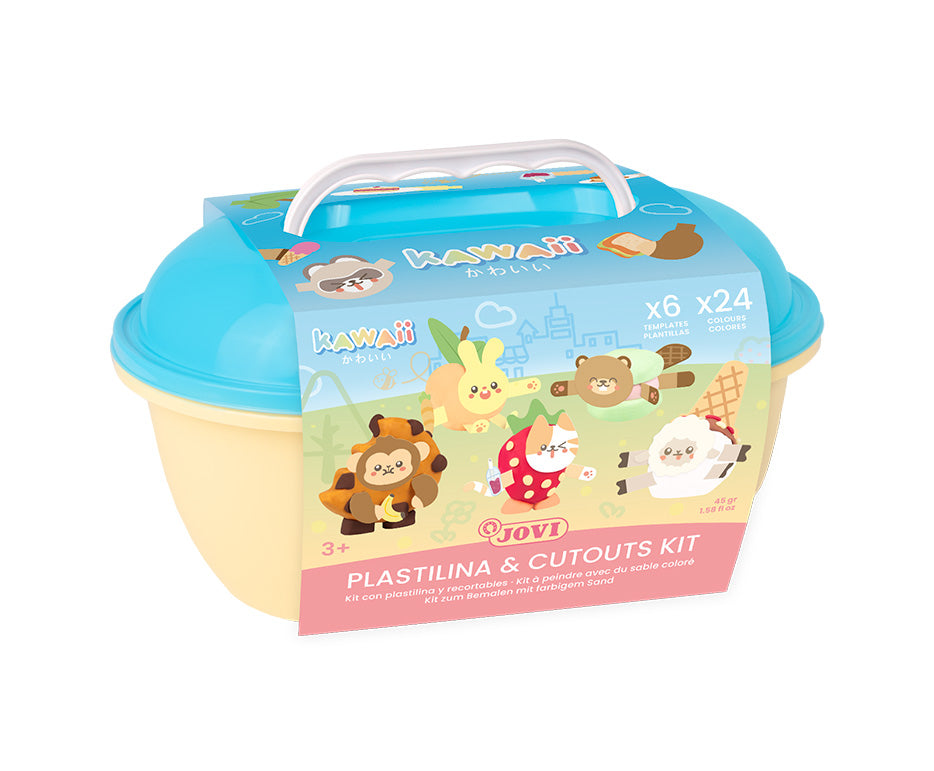 JOVI Play&Fun Kawaii prirodni plastelin u koferu – set s priborom