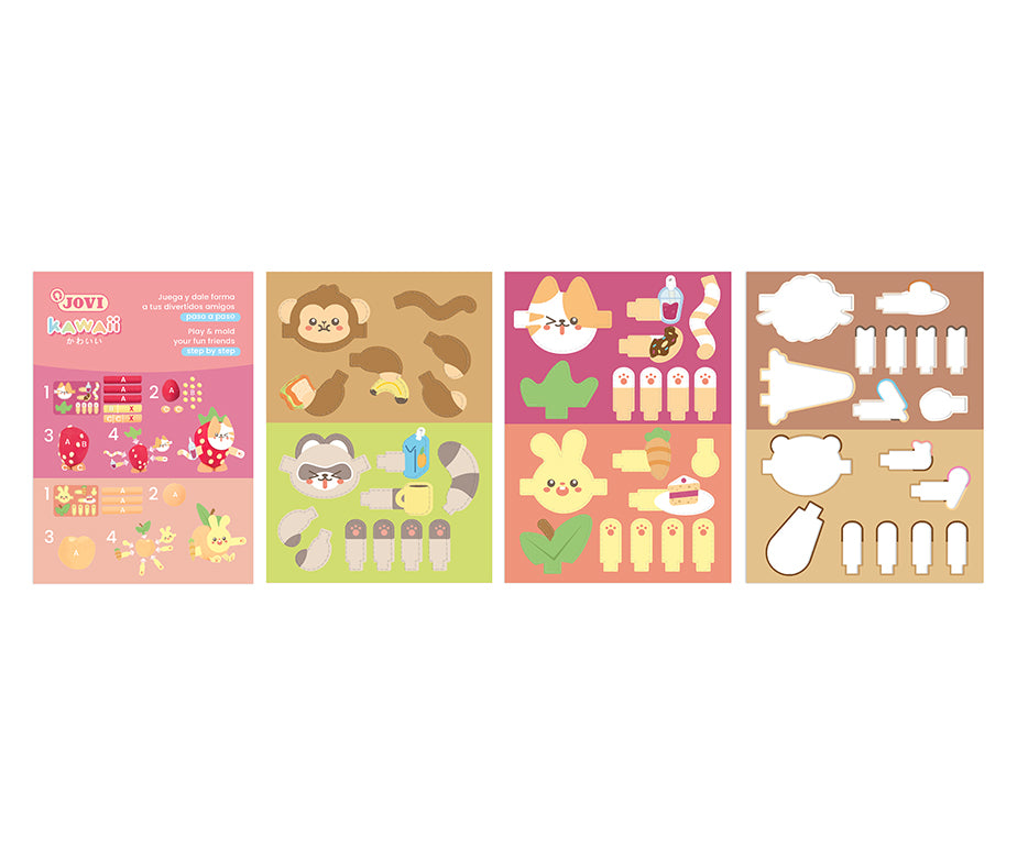 JOVI Play&Fun Kawaii prirodni plastelin u koferu – set s priborom