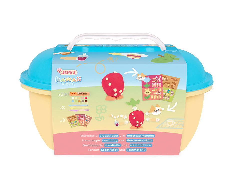 JOVI Play&Fun Kawaii prirodni plastelin u koferu – set s priborom