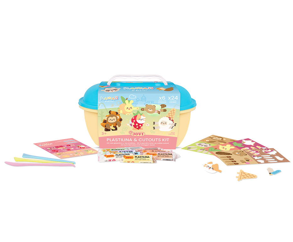 JOVI Play&Fun Kawaii prirodni plastelin u koferu – set s priborom