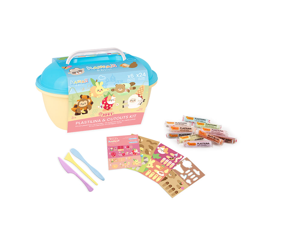 JOVI Play&Fun Kawaii prirodni plastelin u koferu – set s priborom