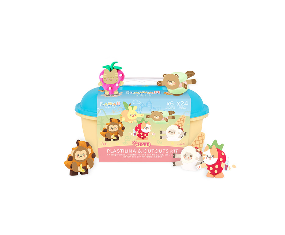 JOVI Play&Fun Kawaii prirodni plastelin u koferu – set s priborom