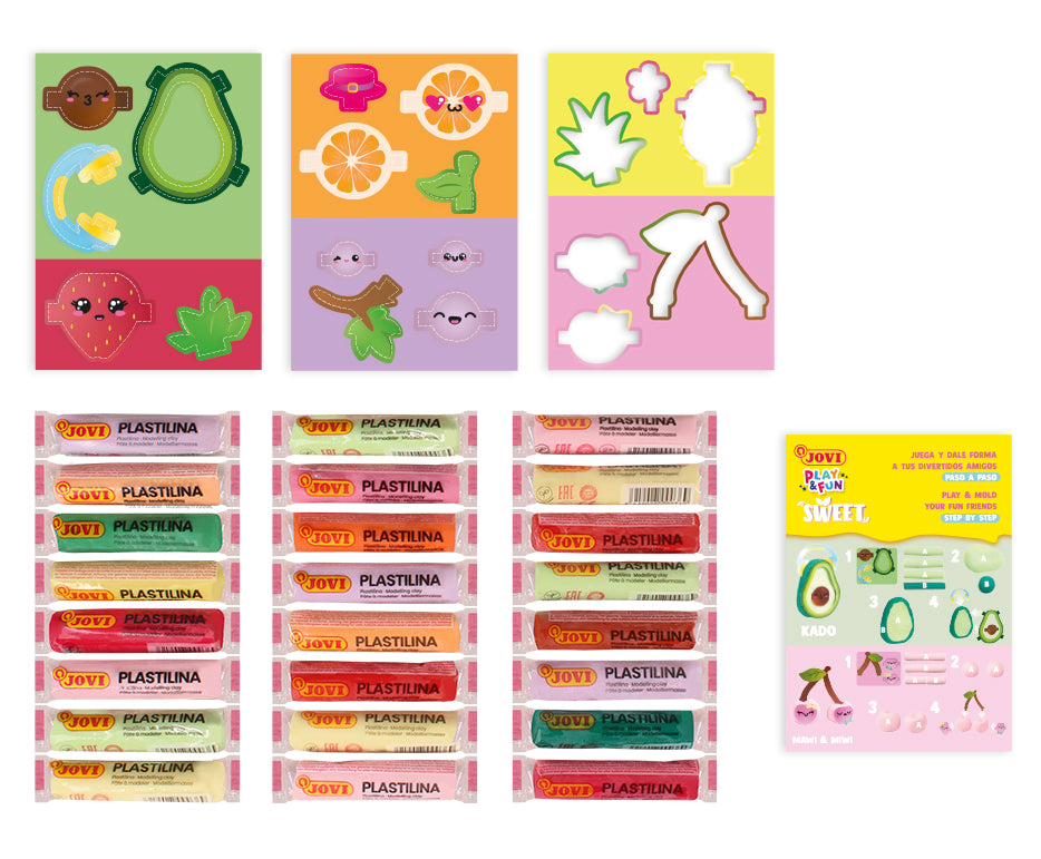 JOVI Play&Fun prirodni plastelin u koferčiću Sweet – 50 kom