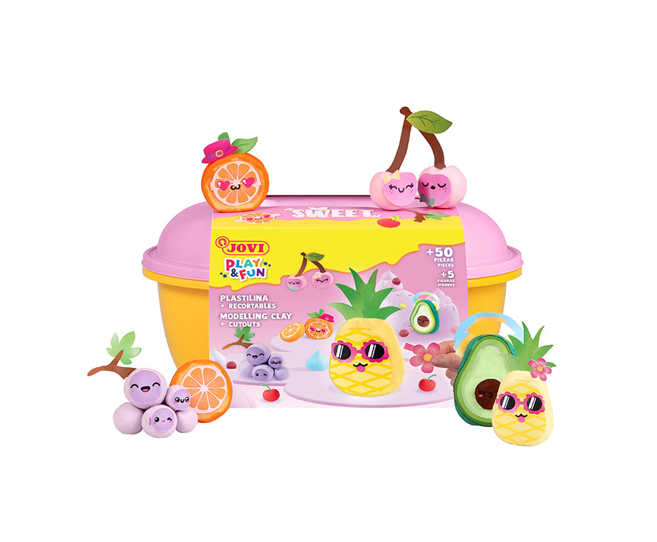 JOVI Play&Fun prirodni plastelin u koferčiću Sweet – 50 kom