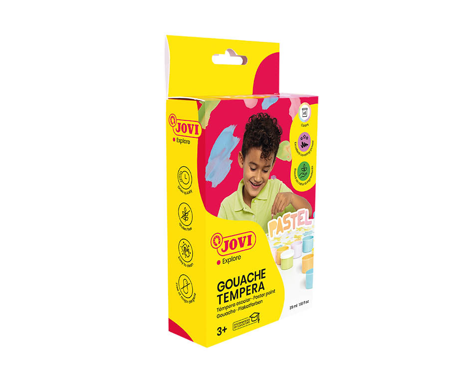 JOVI Premium pastelne tempere 6 x 35 ml s kistom