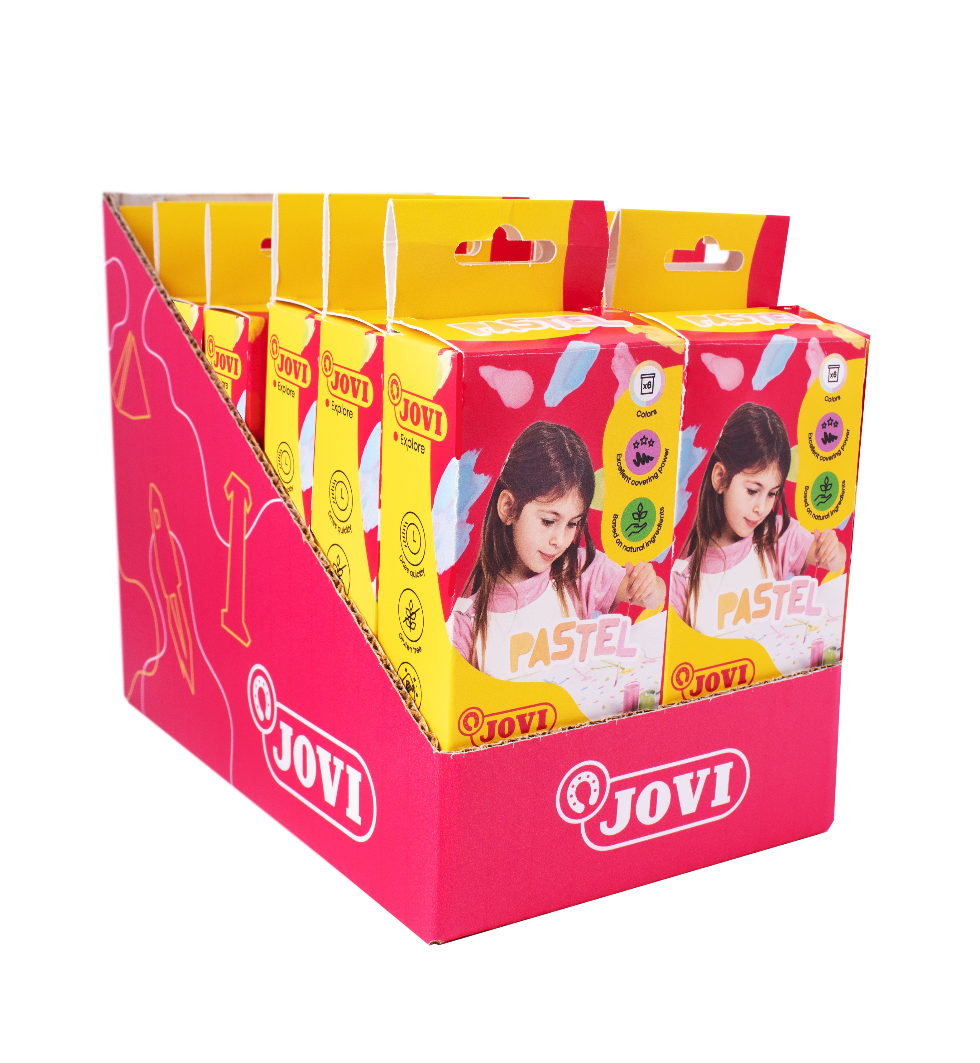 Pastelne tempere JOVI Premium 6 x 15 ml s kistom