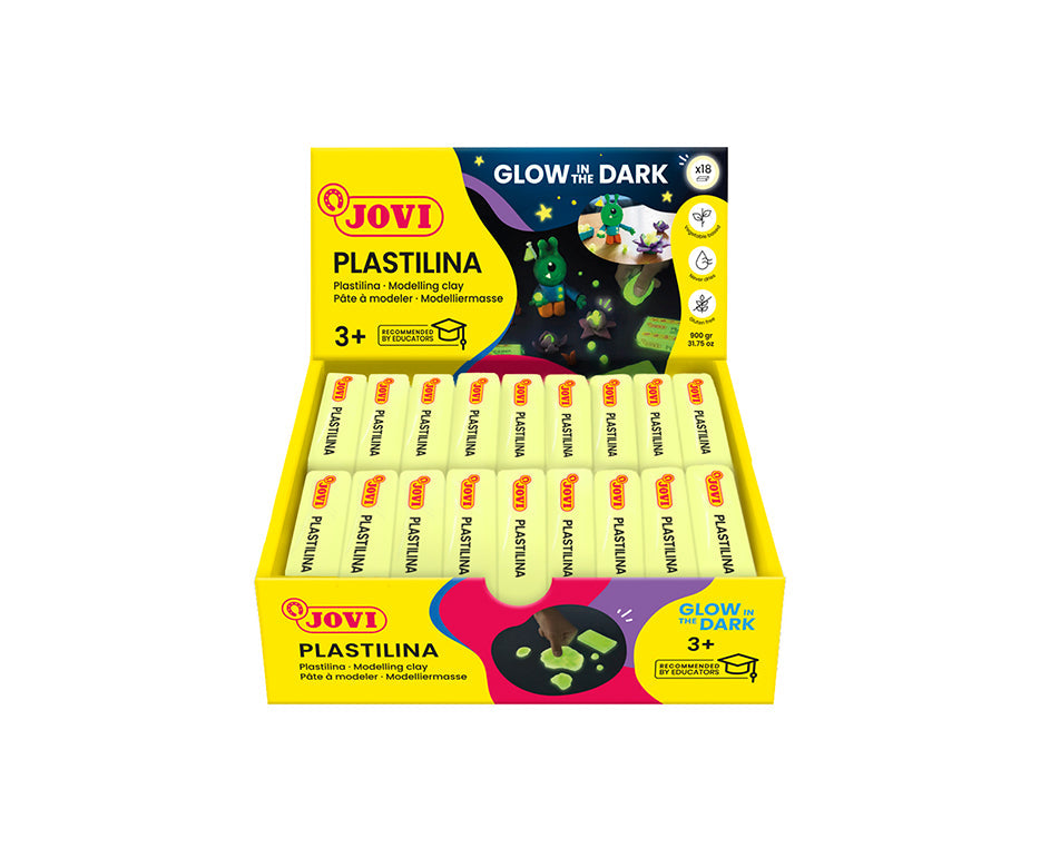 JOVI prirodna plastelin svietiaca u mraku 18 x 50 g