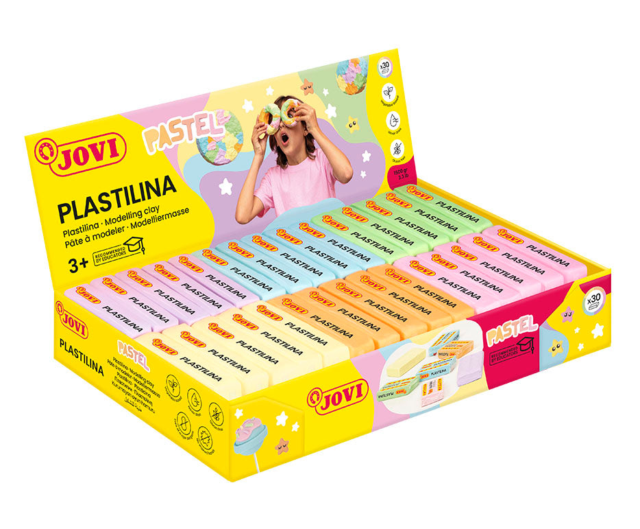 JOVI prirodni plastelin pastelne boje 30 x 50 g