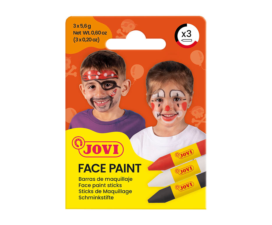 JOVI set boja za lice u stiku 3 x 5,6 g - crvena, bijela i crna