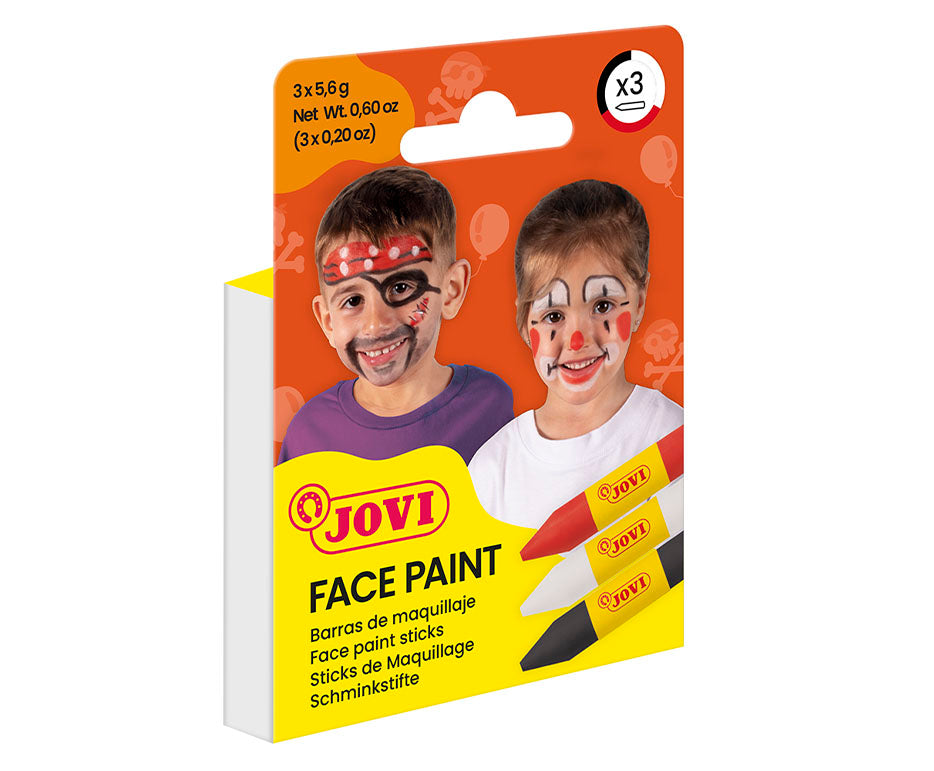 JOVI set boja za lice u stiku 3 x 5,6 g - crvena, bijela i crna