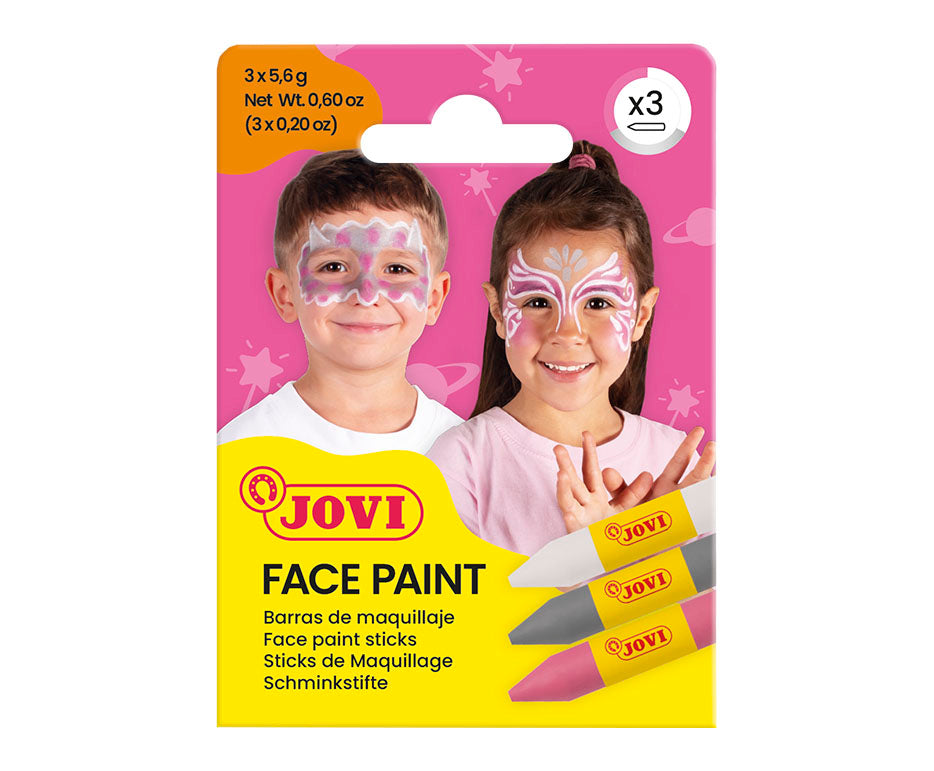 JOVI set boja za lice u stiku 3 x 5,6 g - ružičasta, srebrna i bijela