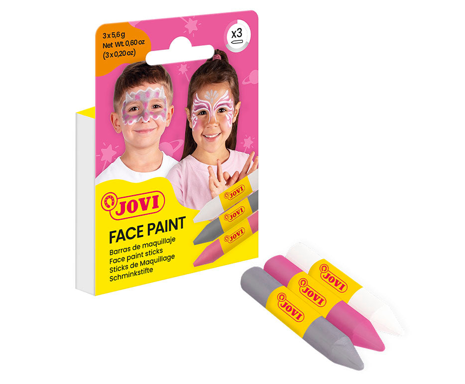 JOVI set boja za lice u stiku 3 x 5,6 g - ružičasta, srebrna i bijela
