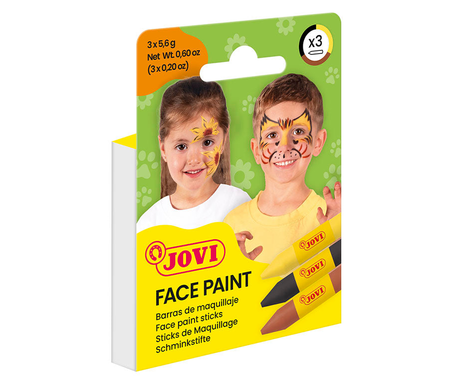 JOVI set boja za lice u stiku 3 x 5,6 g - žuta, smeđa, crna