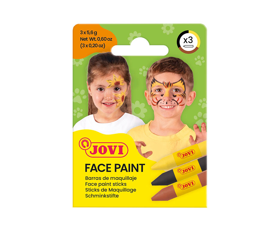 JOVI set boja za lice u stiku 3 x 5,6 g - žuta, smeđa, crna