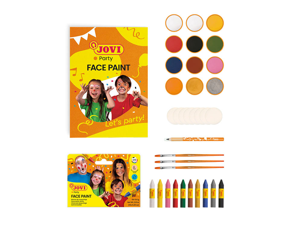 JOVI školski set boja za lice 12 x 8 ml s priborom