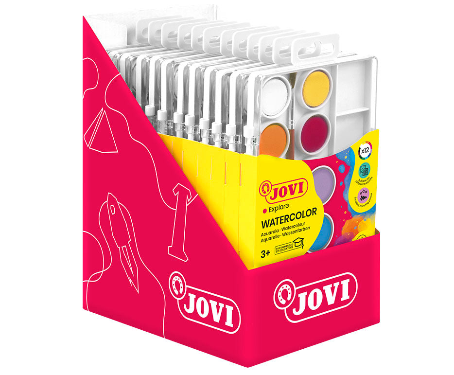 JOVI vodene boje ø 22 mm – 12 kom s kistom