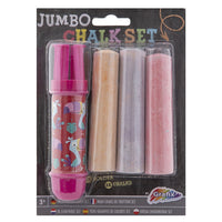 Jumbo kriedy na chodník s držiakom 3 ks | rôzne odtiene — obrázok 4