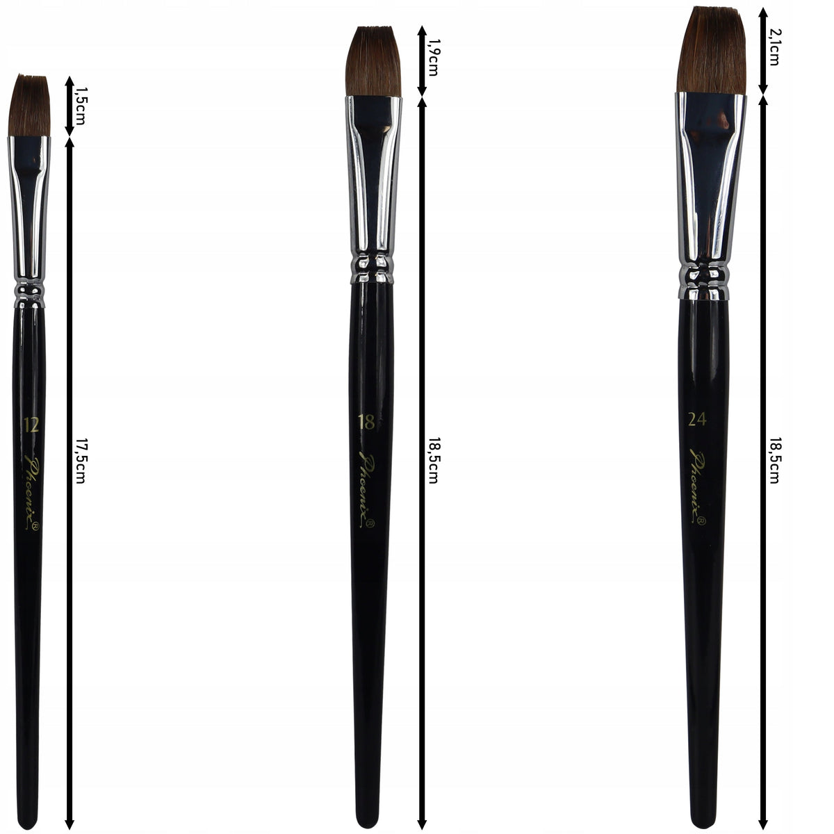 Kistovi Phoenix 6616S4 od lasičje dlake - set od 3