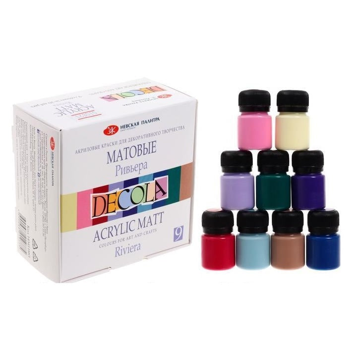 Komplet matnih akrilnih boja Decola 9x20 ml