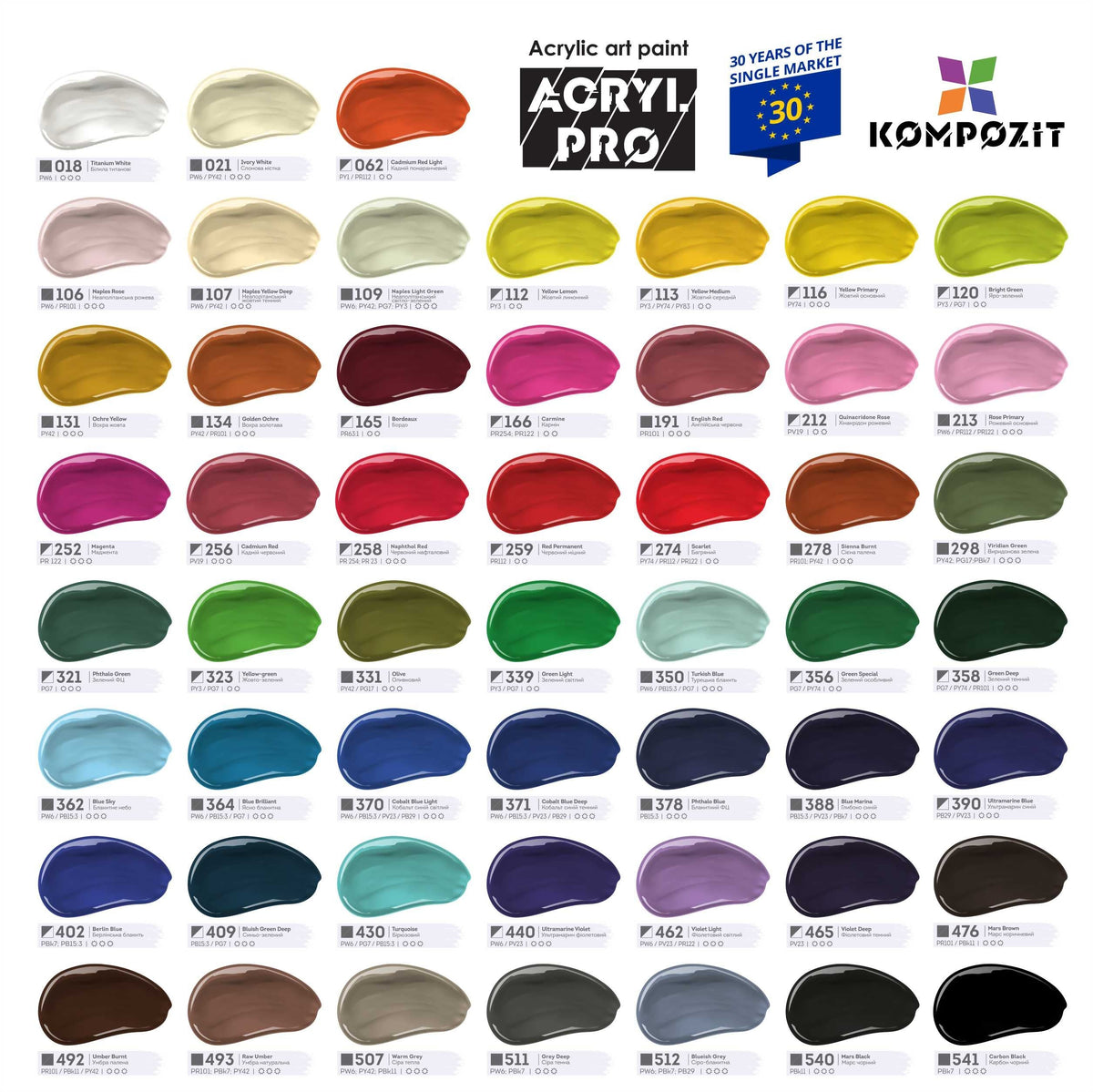 Akrilna boja ACRYL PRO ART Kompozit 75 ml