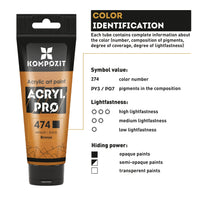 Metalik akrilna boja ACRYL PRO ART Kompozit 75 ml