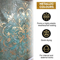 Set metalnih akrilnih boja ACRYL PRO Kompozit 9x20 ml