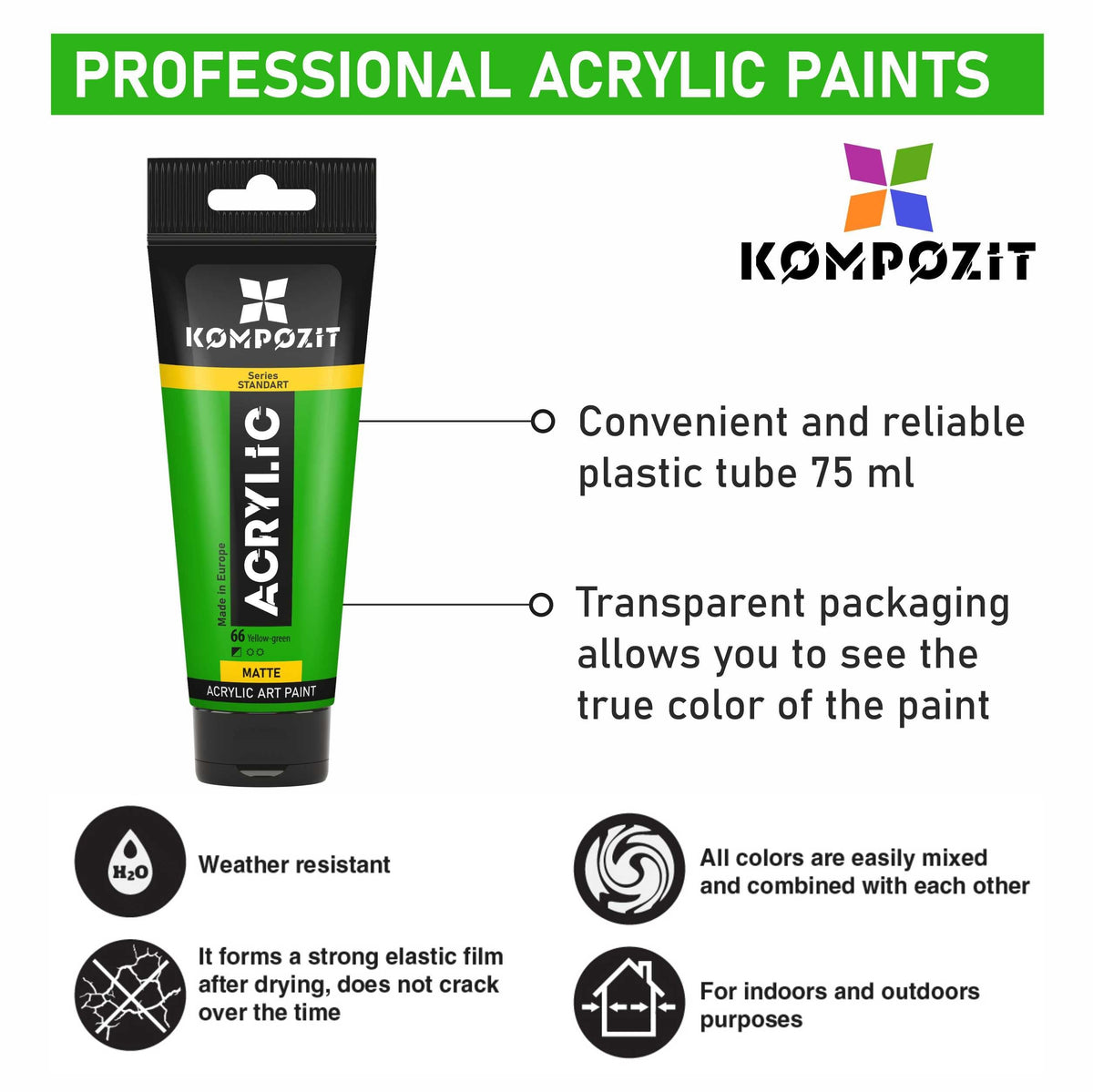 Akrilna boja STANDART Kompozit Metallic 75 ml