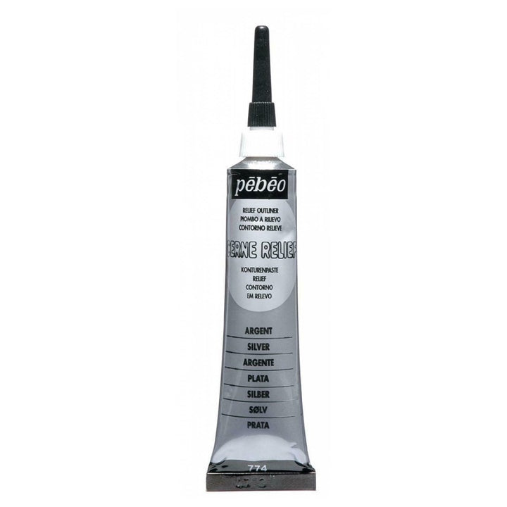 Kontura Pebeo Cerne Relief 20 ml – srebrna